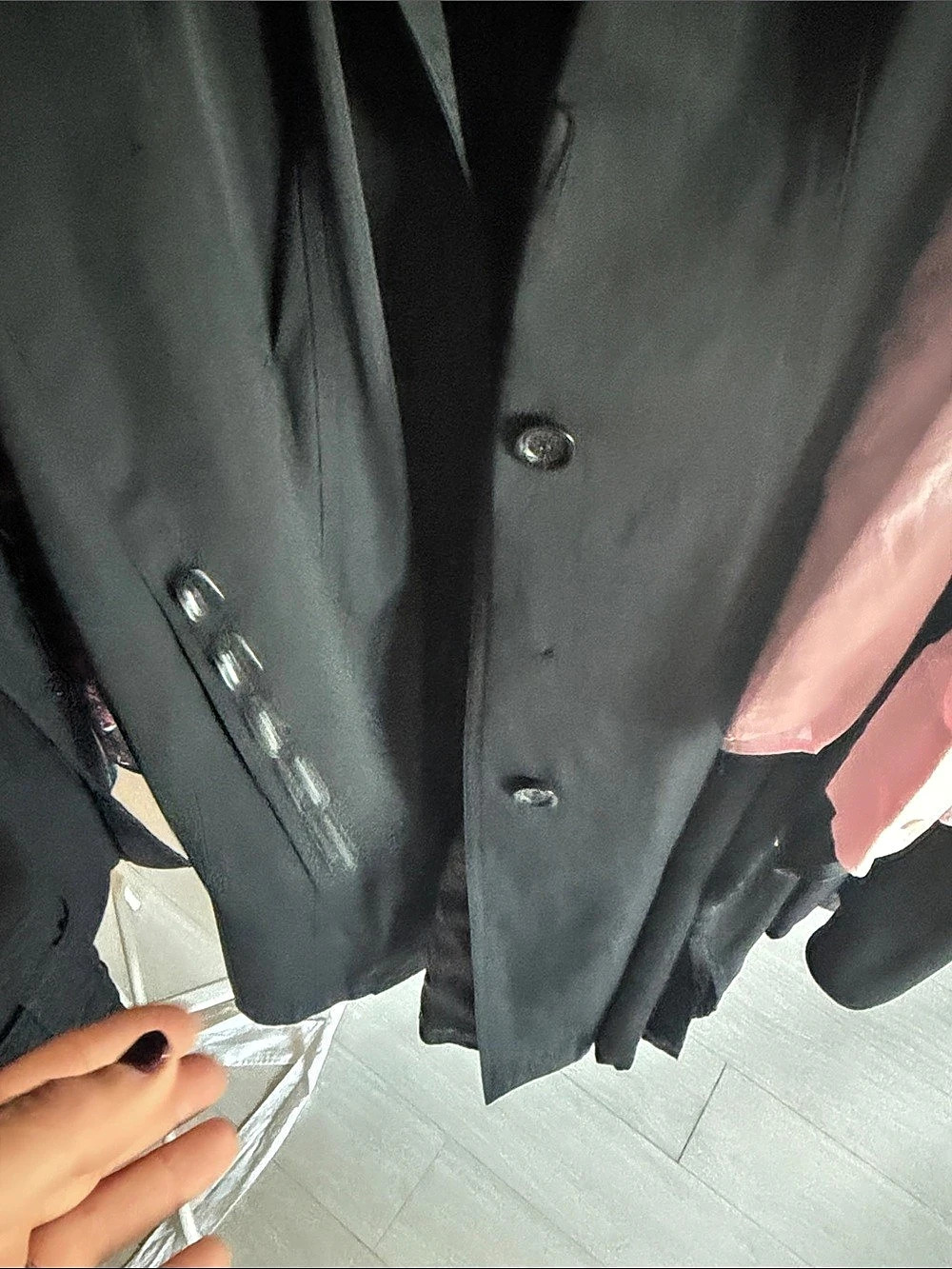 Michael Kors Black Trench Coat Size Small